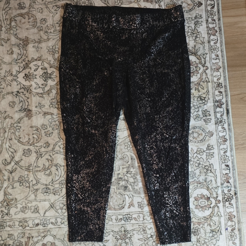 torrid Black Leggings with Silver Speckle Detail